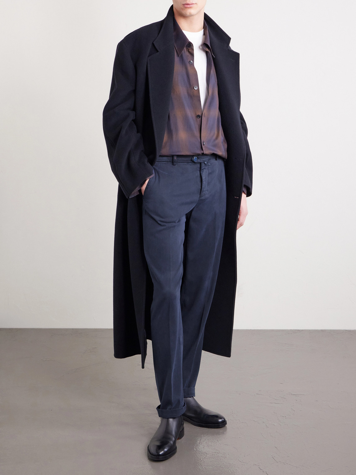 Straight-Leg Lyocell-Blend Twill Trousers