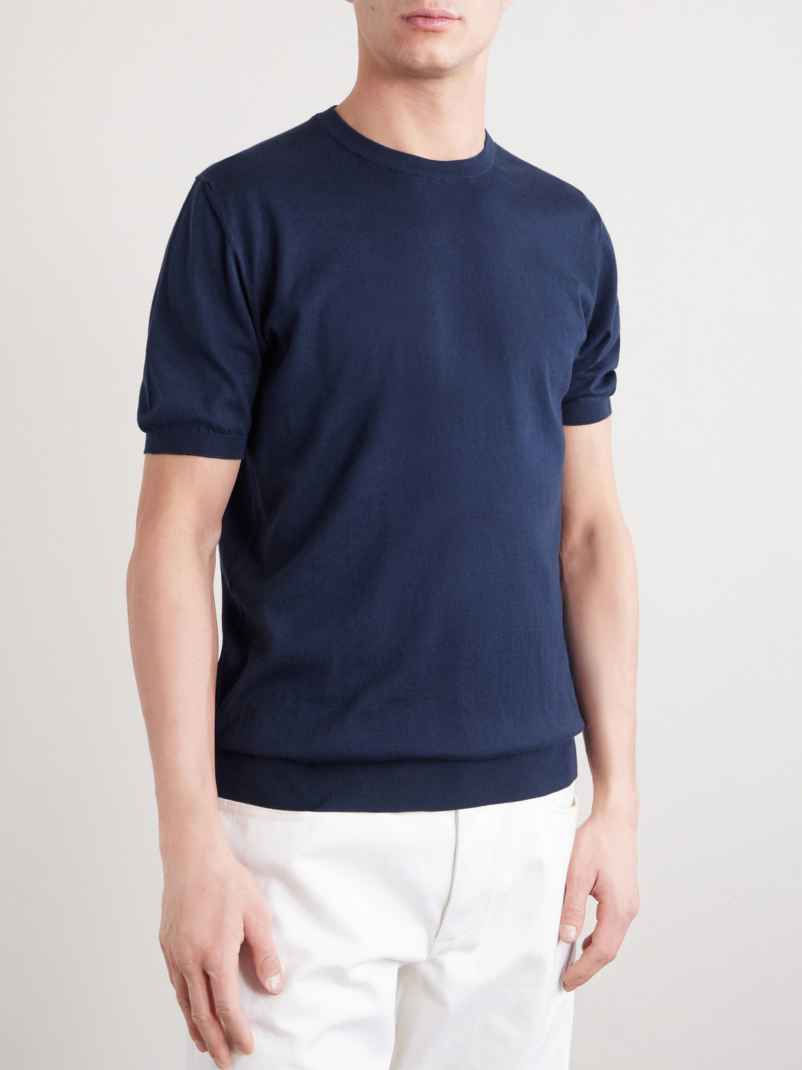 Knitted Cotton T-Shirt