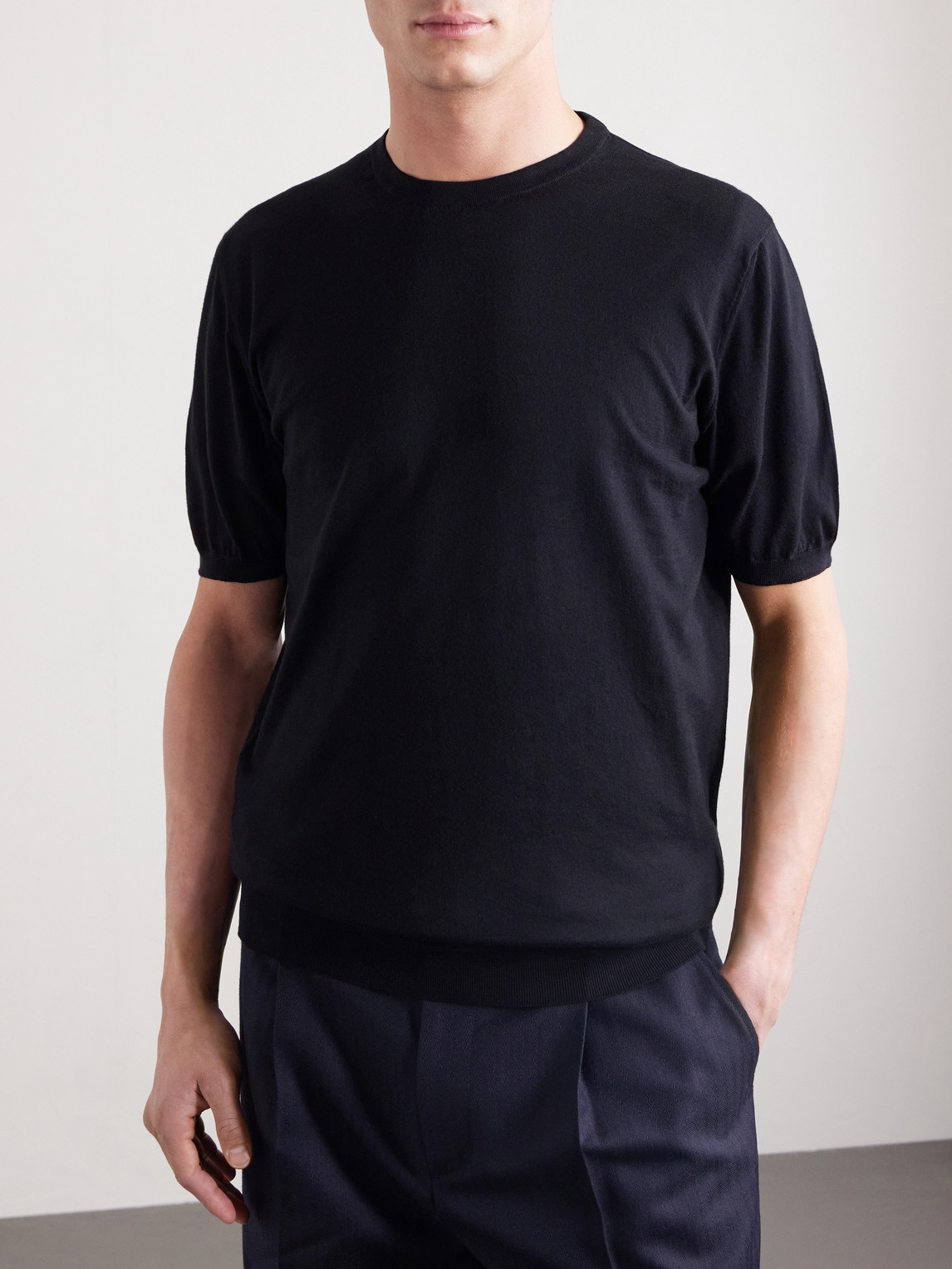 Knitted Cotton T-Shirt