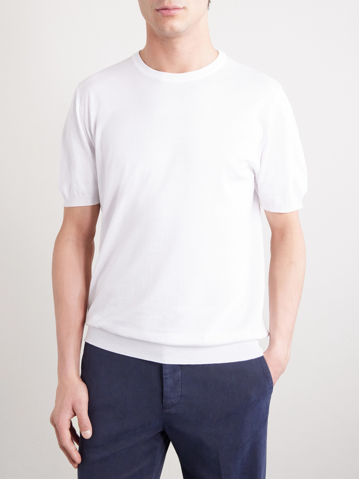 Knitted Cotton T-Shirt