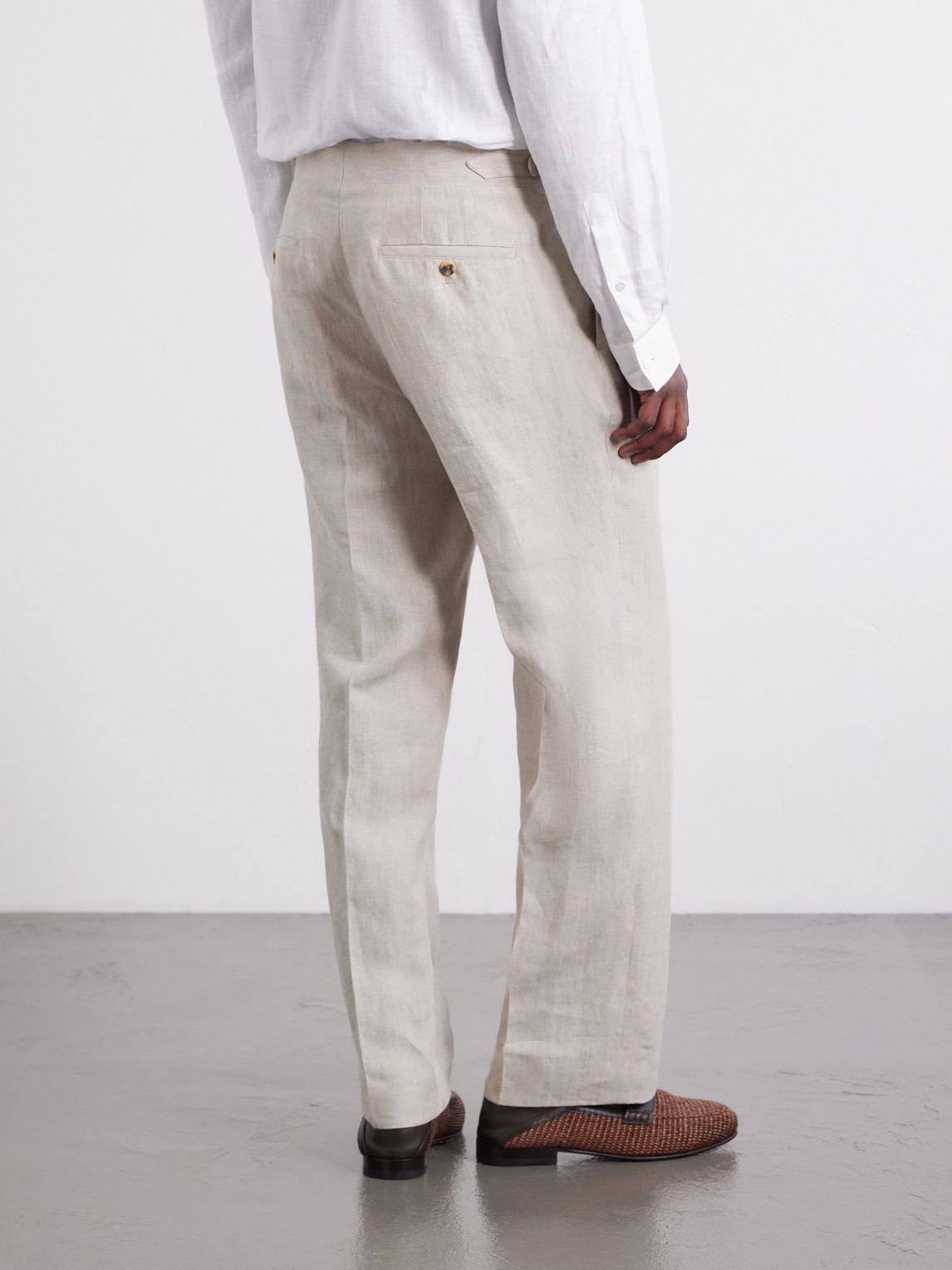 Mr P. - Straight-Leg Pleated Linen Trousers