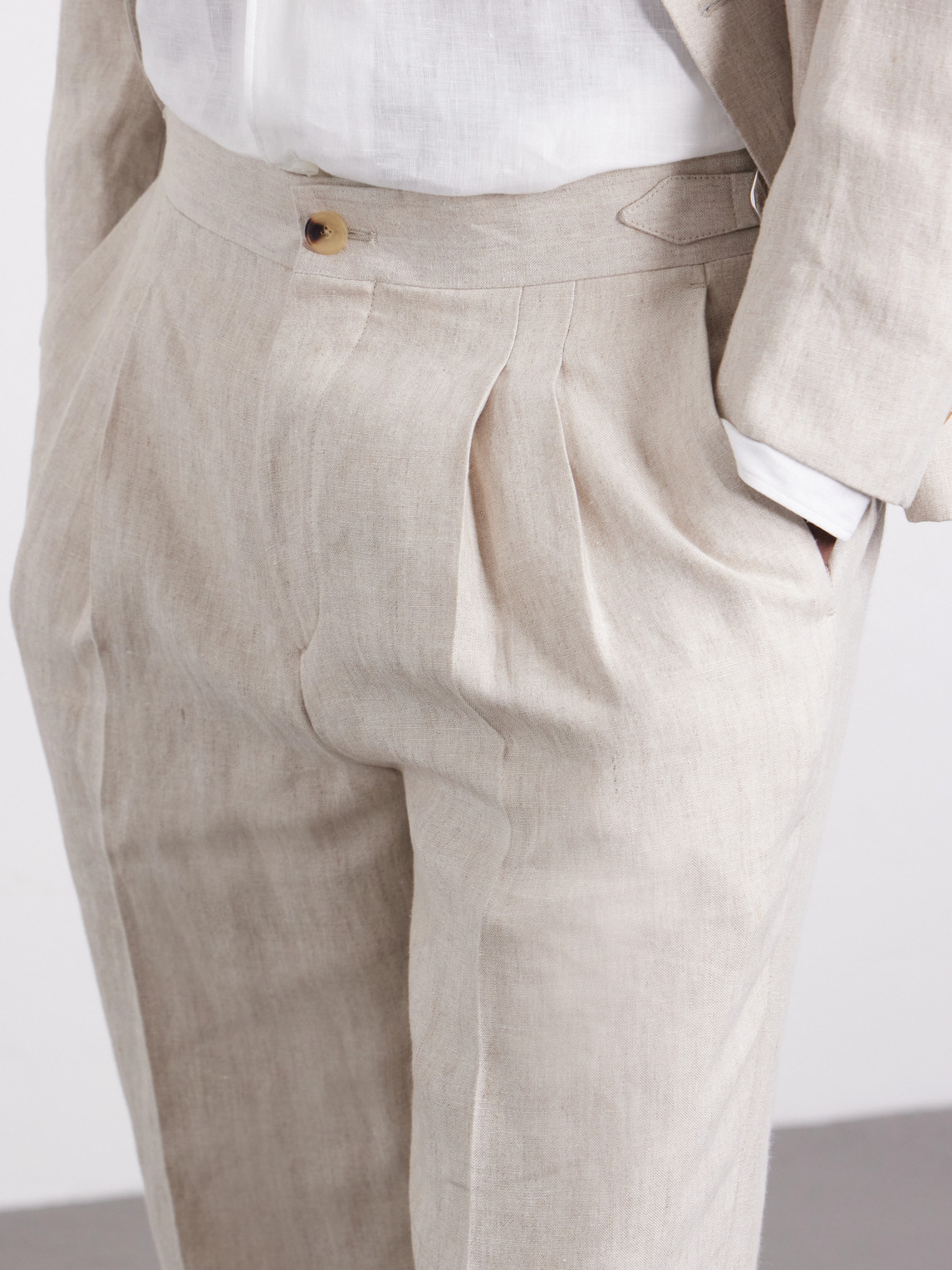 Mr P. - Straight-Leg Pleated Linen Trousers