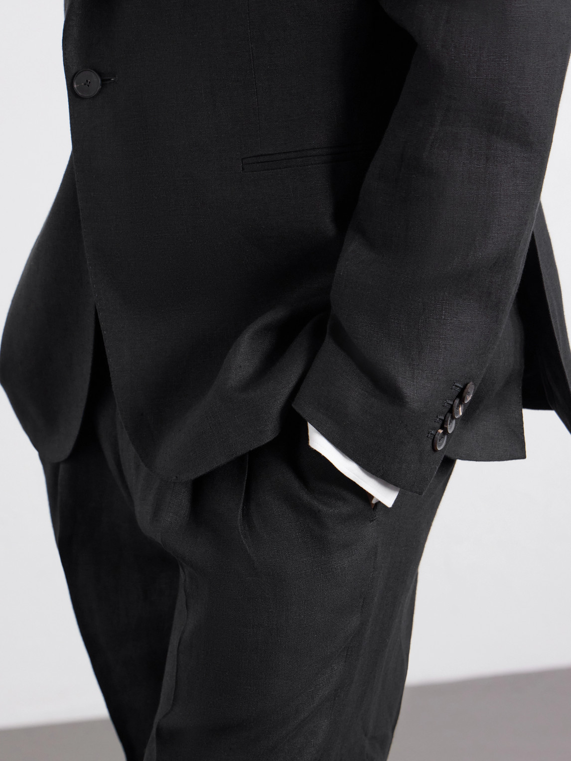 Mr P. - Slim-Fit Linen Tuxedo Jacket