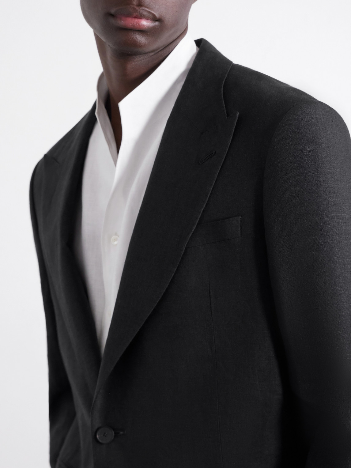 Mr P. - Slim-Fit Linen Tuxedo Jacket