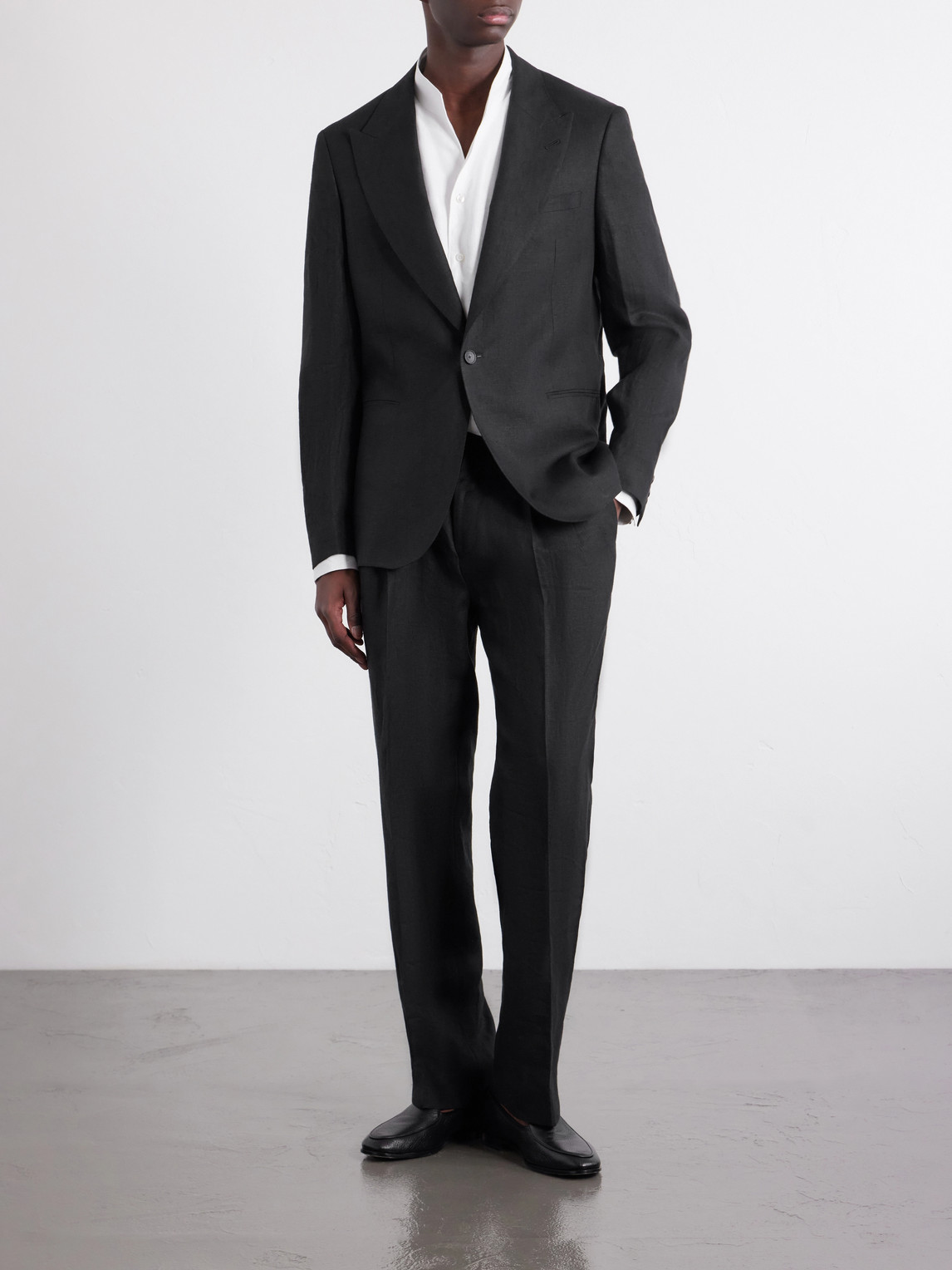 Mr P. - Slim-Fit Linen Tuxedo Jacket