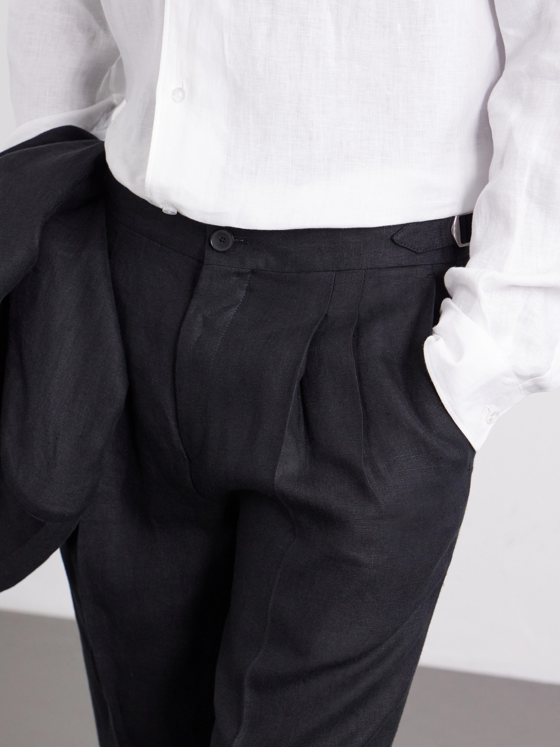 Mr P. - Straight-Leg Pleated Linen Trousers