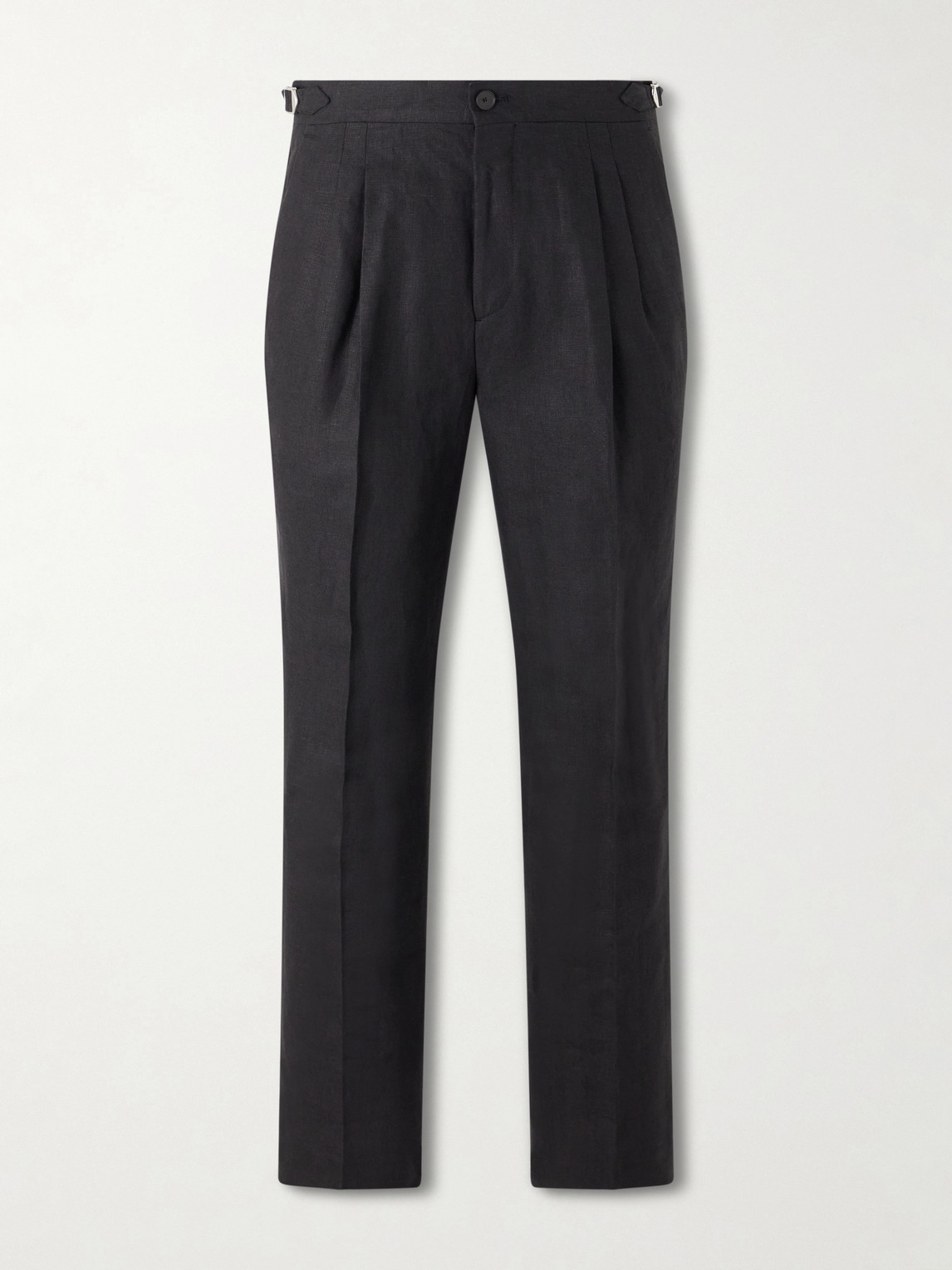 MR P. Straight-Leg Pleated Linen Trousers - Men