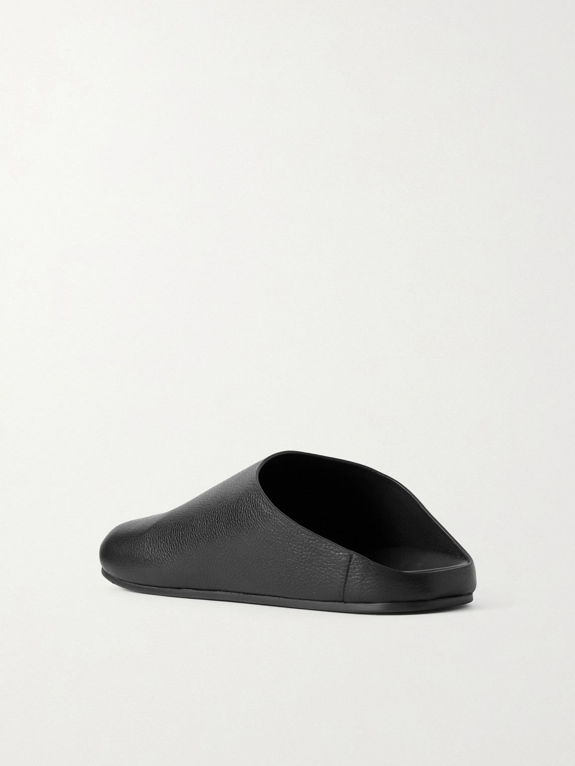 The Row Hudson Full-grain Slippers In Black