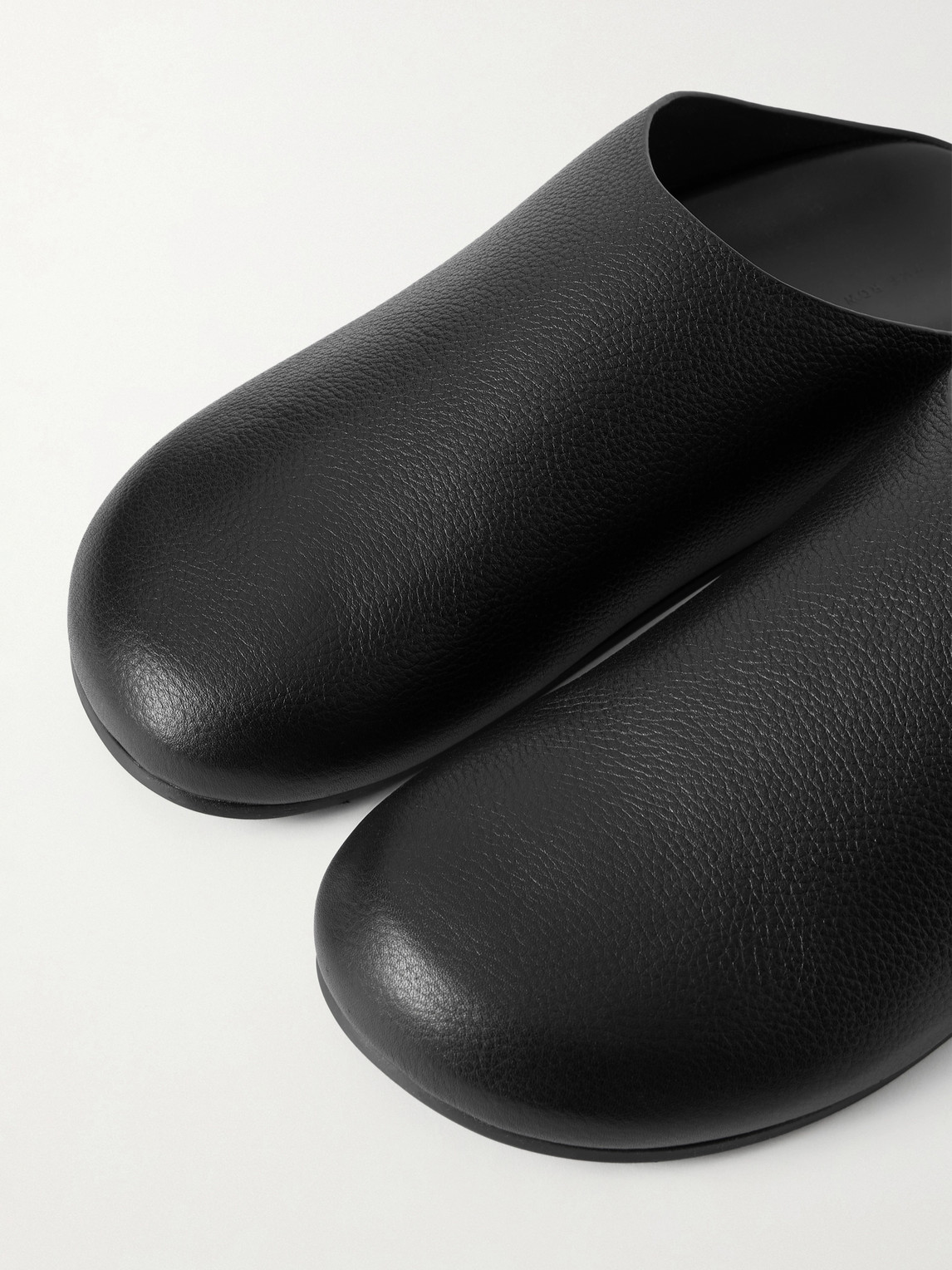 The Row Hudson Full-grain Slippers In Black