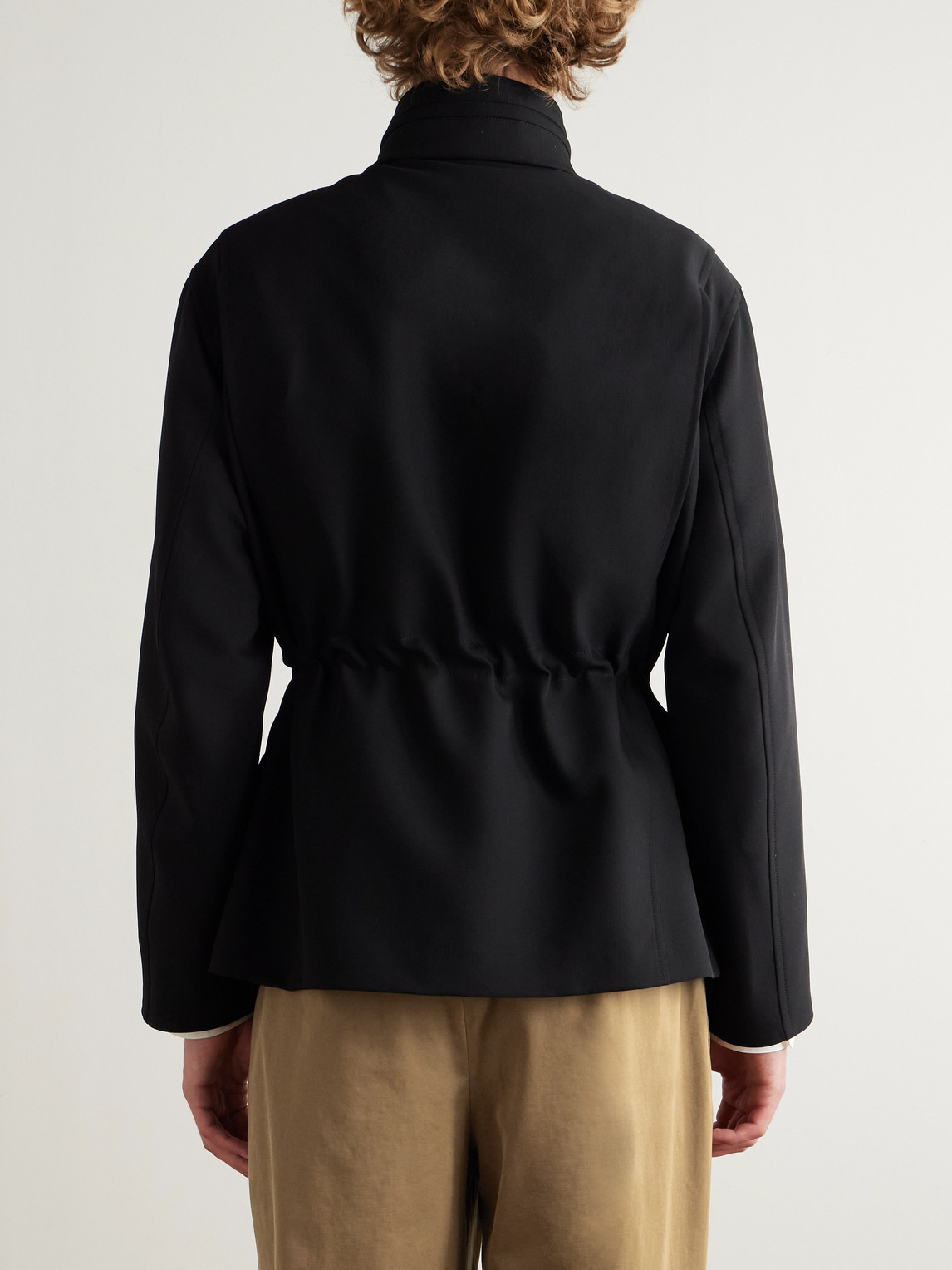 The Row Tanith Wool-gabardine Jacket In Black