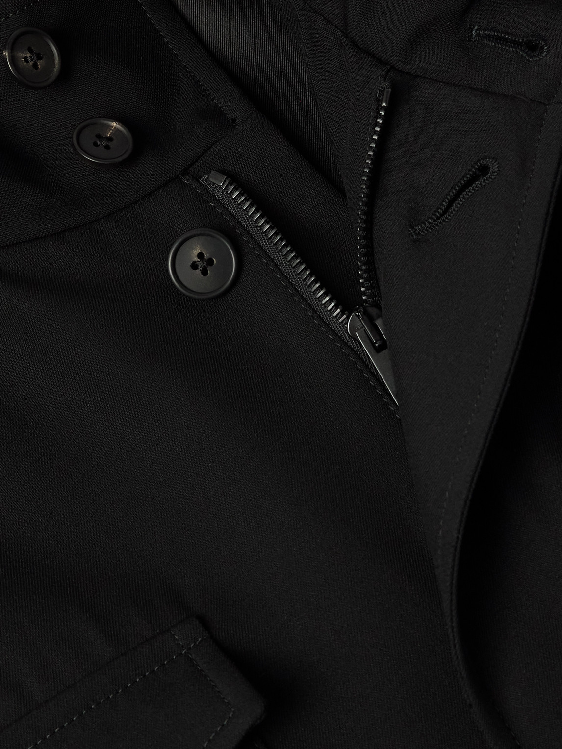 The Row Tanith Wool-gabardine Jacket In Black