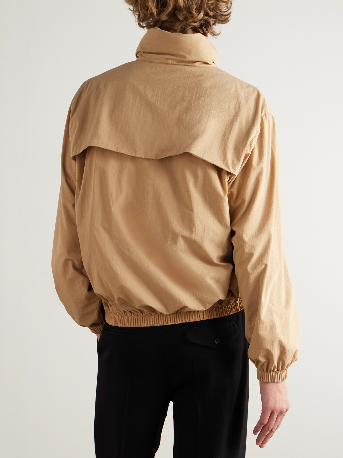 The Row Rhian Shell Bomber Jacket In Brown