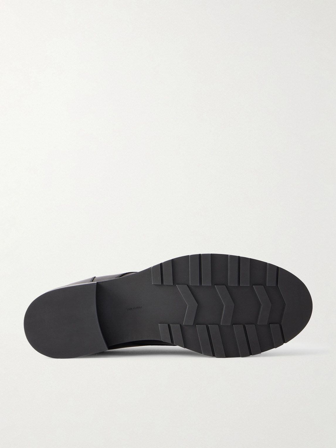 The Row Leather Derby Shoes In Black