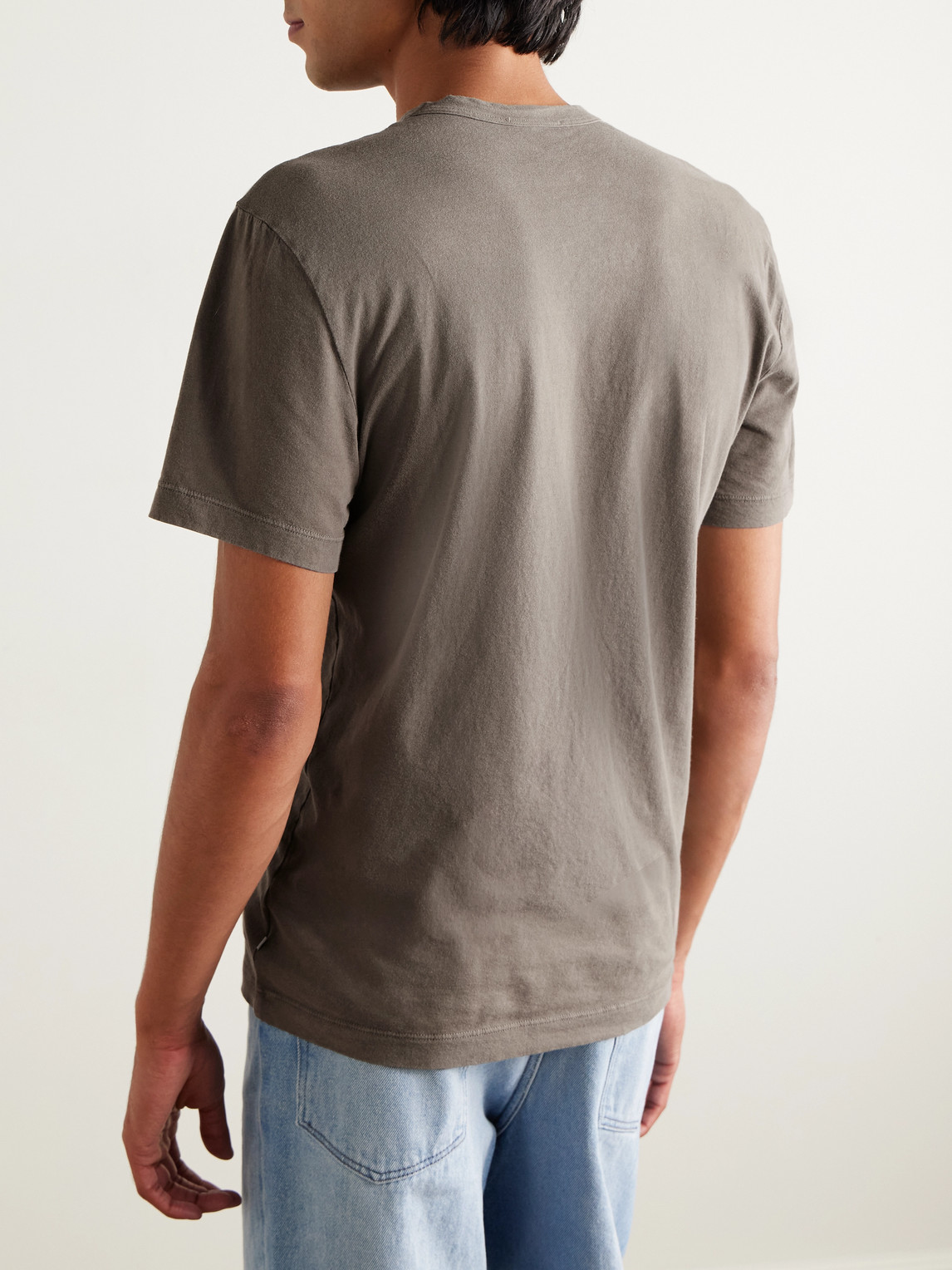 James Perse Combed Cotton-jersey T-shirt In Gray