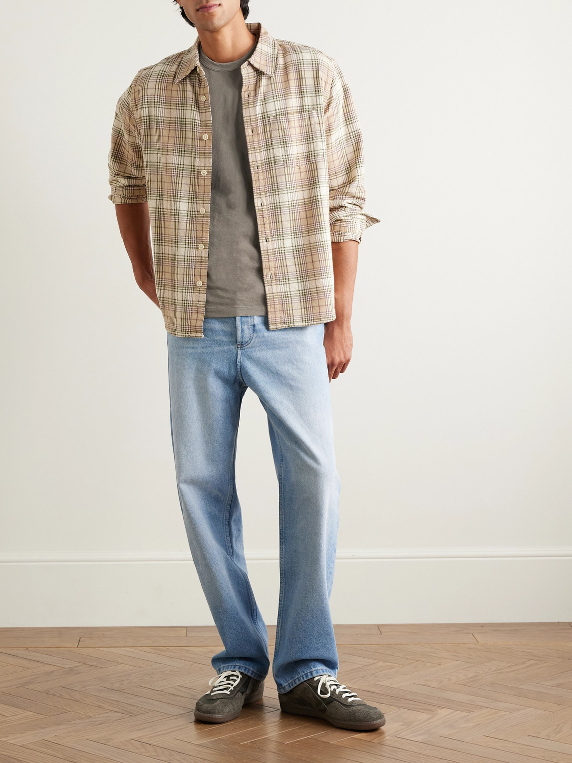 James Perse Combed Cotton-jersey T-shirt In Gray