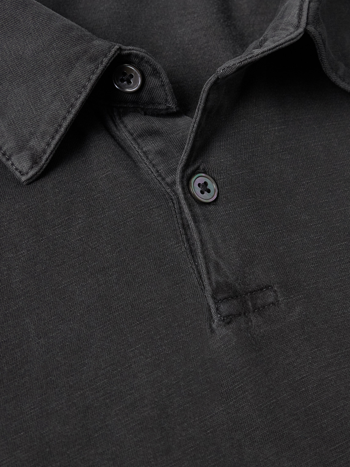 James Perse Supima Cotton-jersey Polo Shirt In Black
