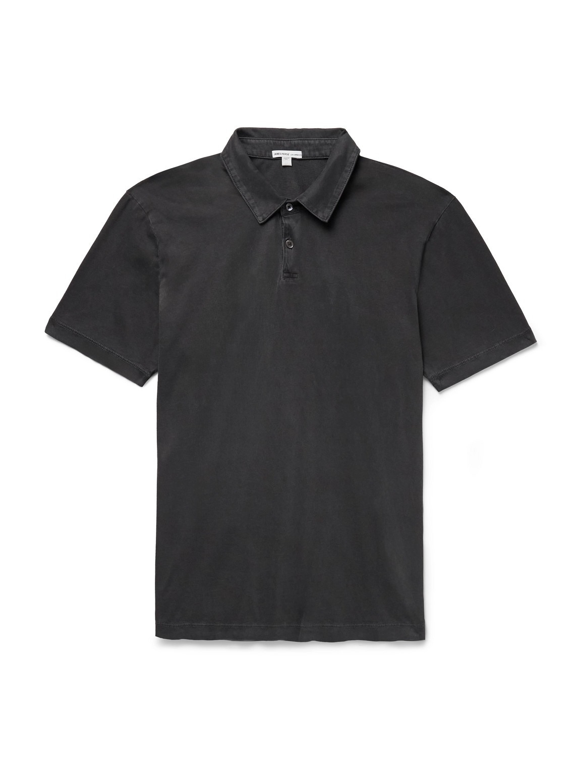 James Perse Supima Cotton-jersey Polo Shirt In Black