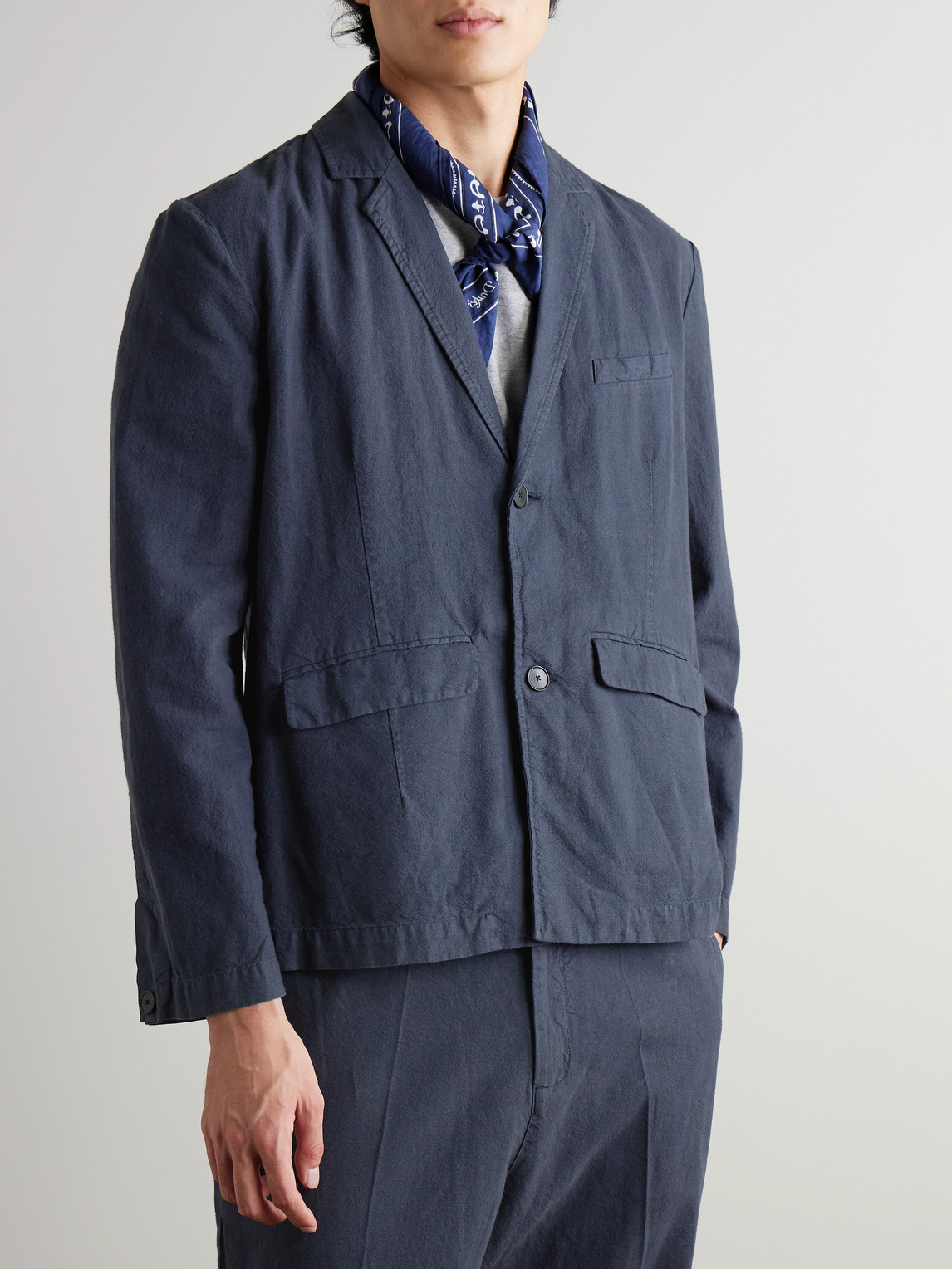  Folk - Lunar Linen And Cotton-blend Blazer - Men - Blue - S 