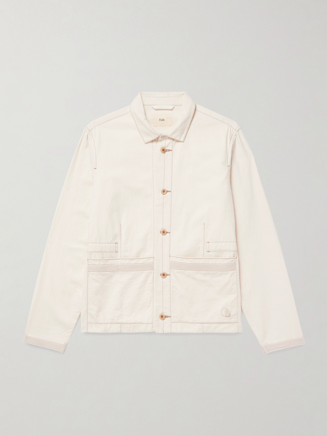Folk Anniversary Cotton-twill Jacket In Neutral