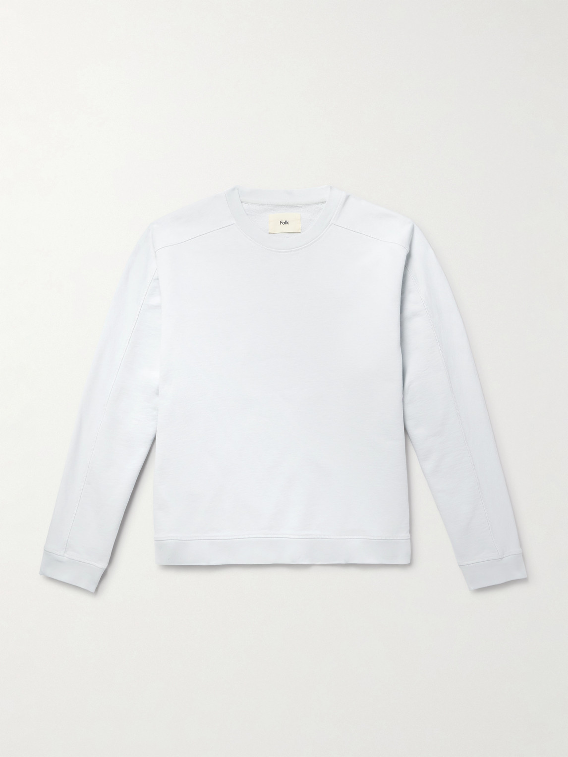 Folk Prism Cotton-jersey Sweatshirt In White