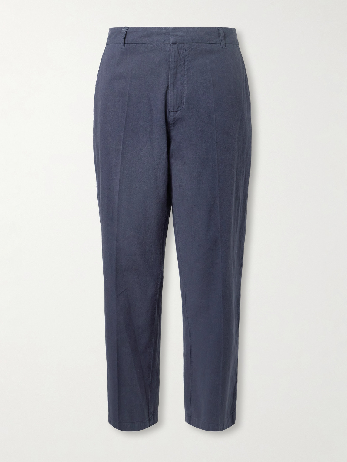 Folk Lunar Linen And Cotton-blend Suit Trousers In Blue