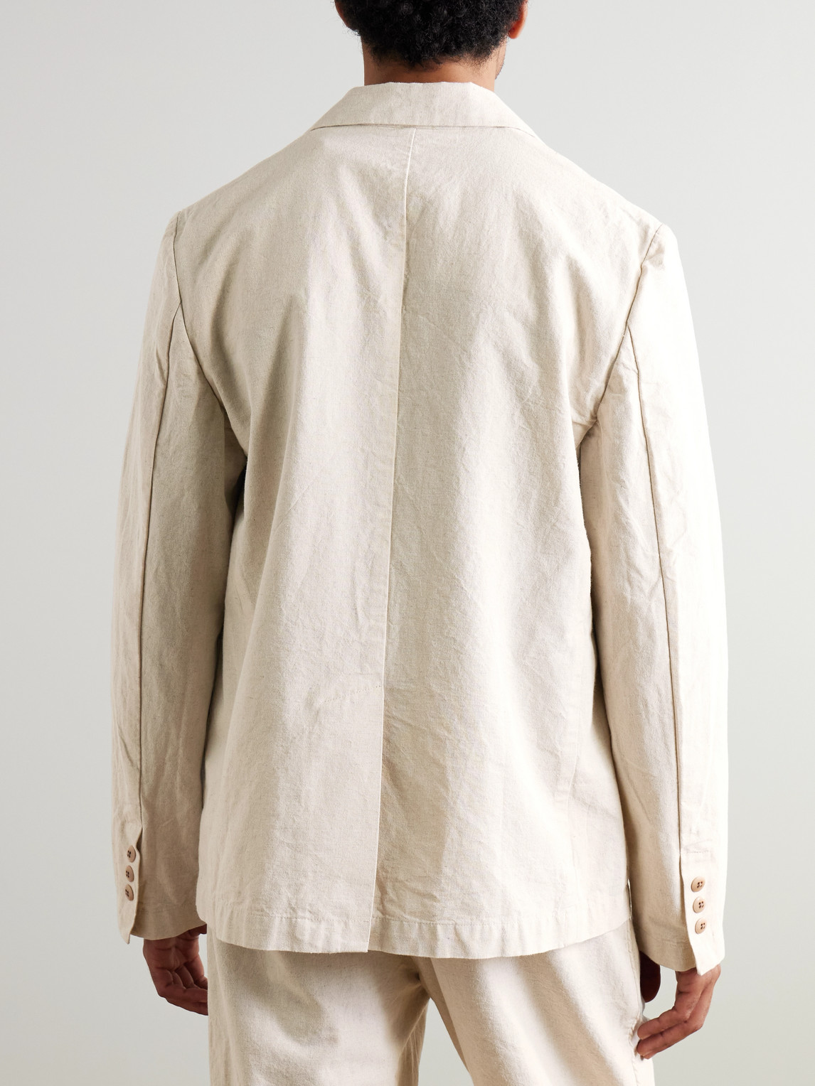 Folk - Cotton And Linen-blend Blazer - Men - Neutrals - Xs 