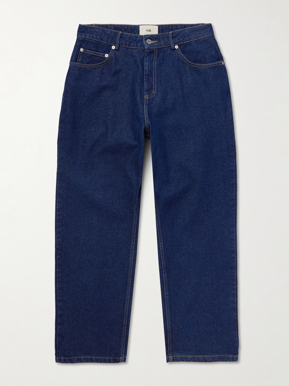Folk Barrel-leg Jeans In Blue