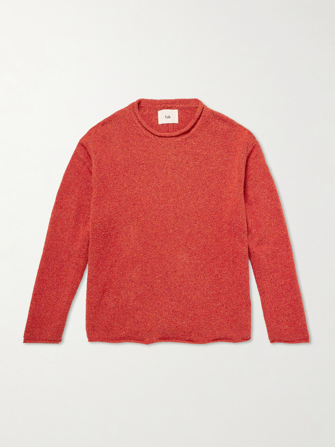 Folk Knitted Sweater In Orange