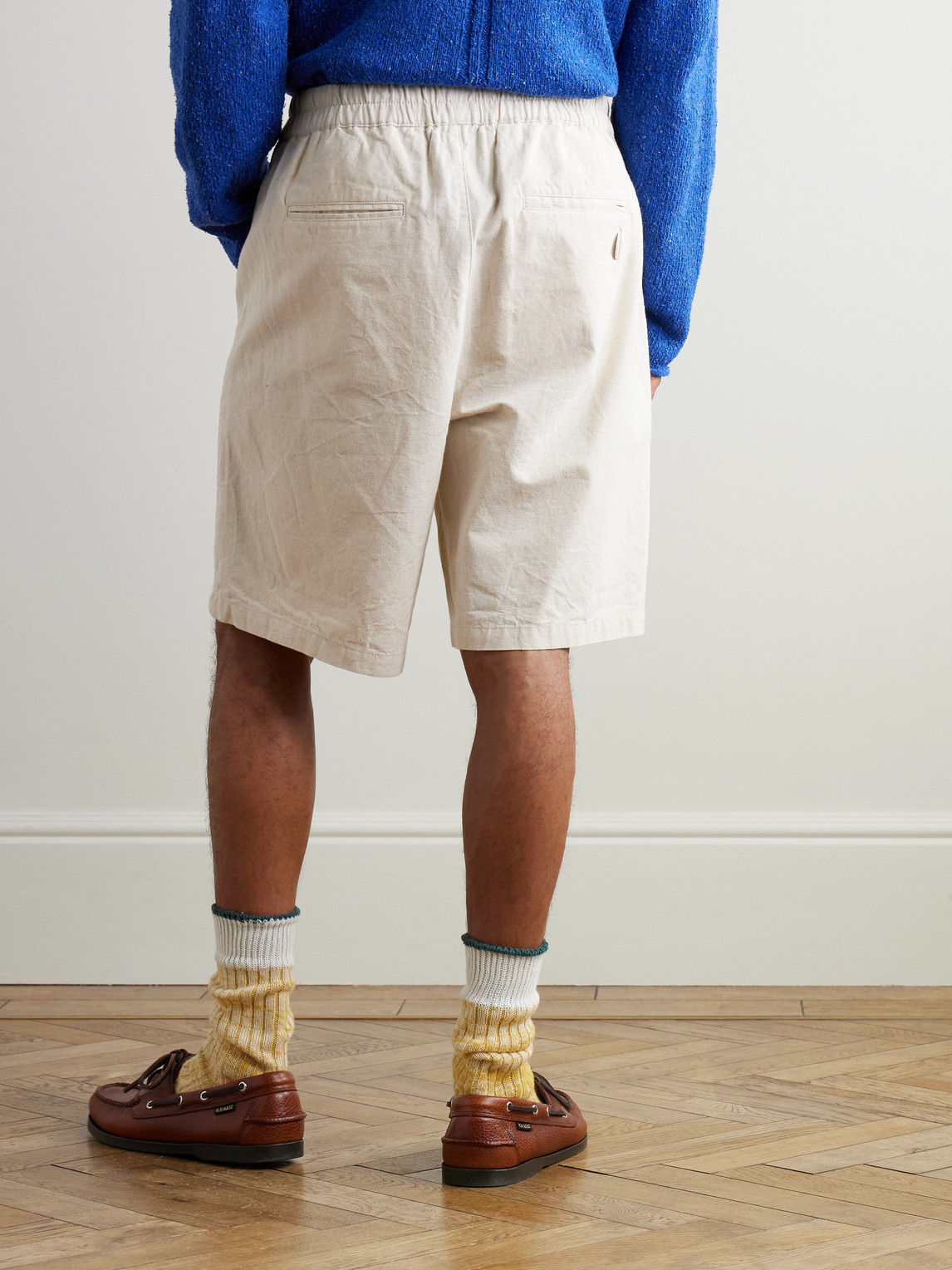  Folk - Assembly Linen And Cotton-blend Shorts - Men - Neutrals - Uk/us 32 