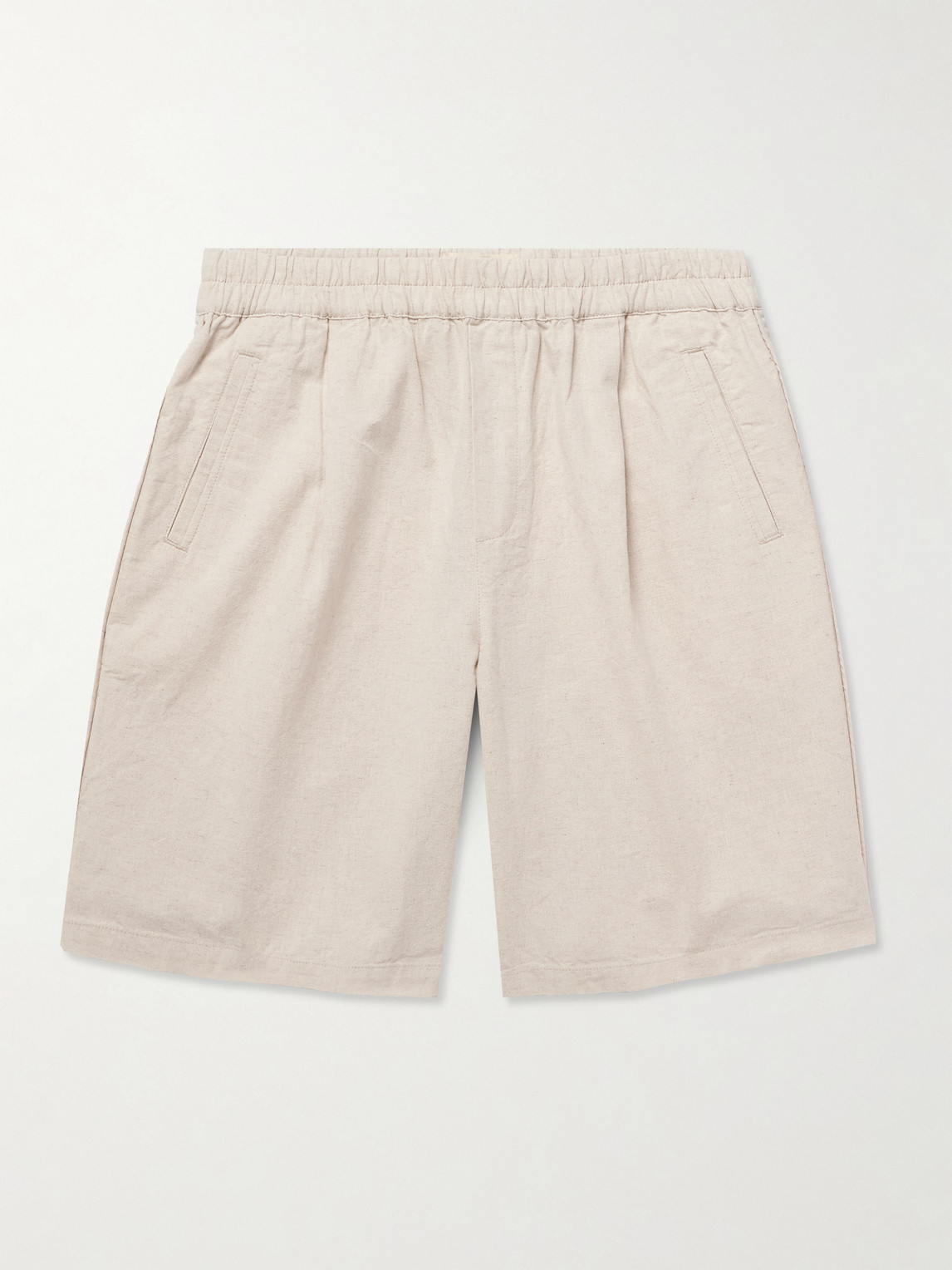 Folk Assembly Linen And Cotton-blend Shorts In Pink