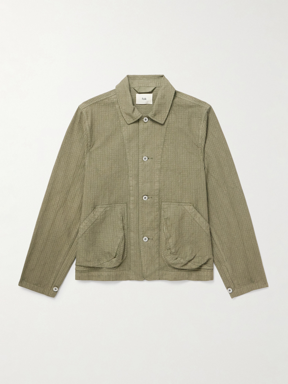 Folk Prism Cotton-ripstop Blouson Jacket In Green