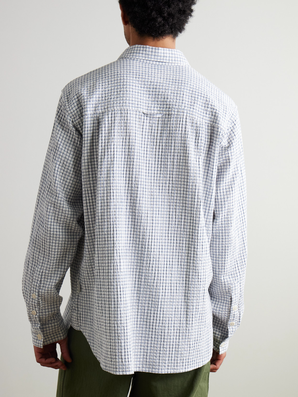  Folk - Easy Fit Linen And Cotton-blend Shirt - Men - Blue - Xs 