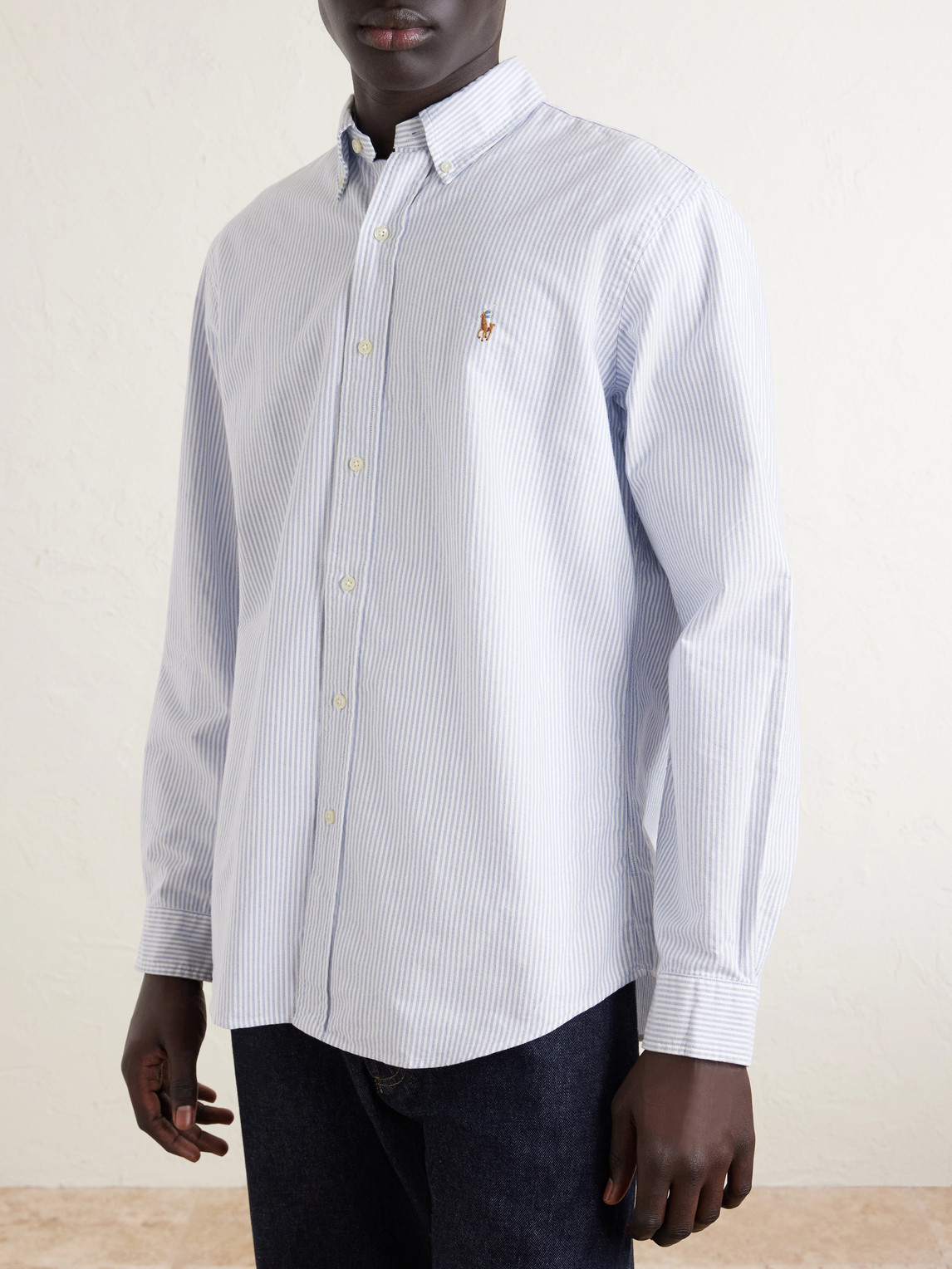  Polo Ralph Lauren - Button-down Collar Logo-embroidered Striped Cotton Oxford Shirt - Men - Blue - Xs 