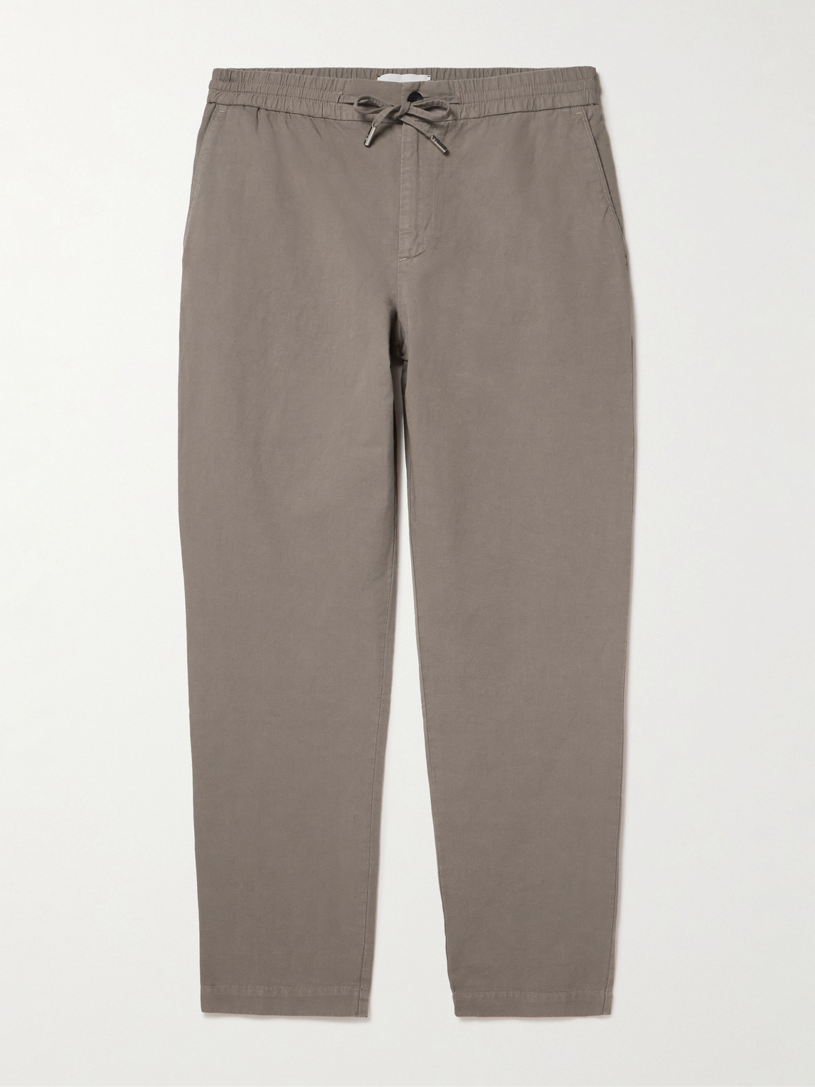 MR P. Straight-Leg Cotton and Linen-Blend Twill Drawstring Trousers - Men