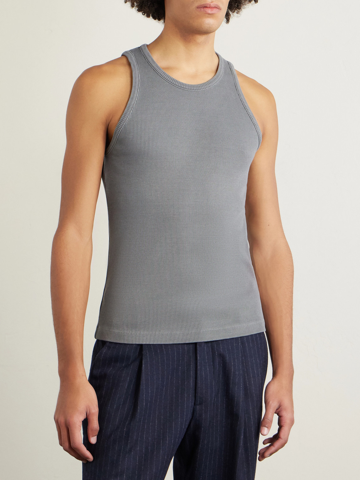 Viggo Ribbed Stretch Organic Cotton And Tencel™ Lyocell-Blend Tank Top