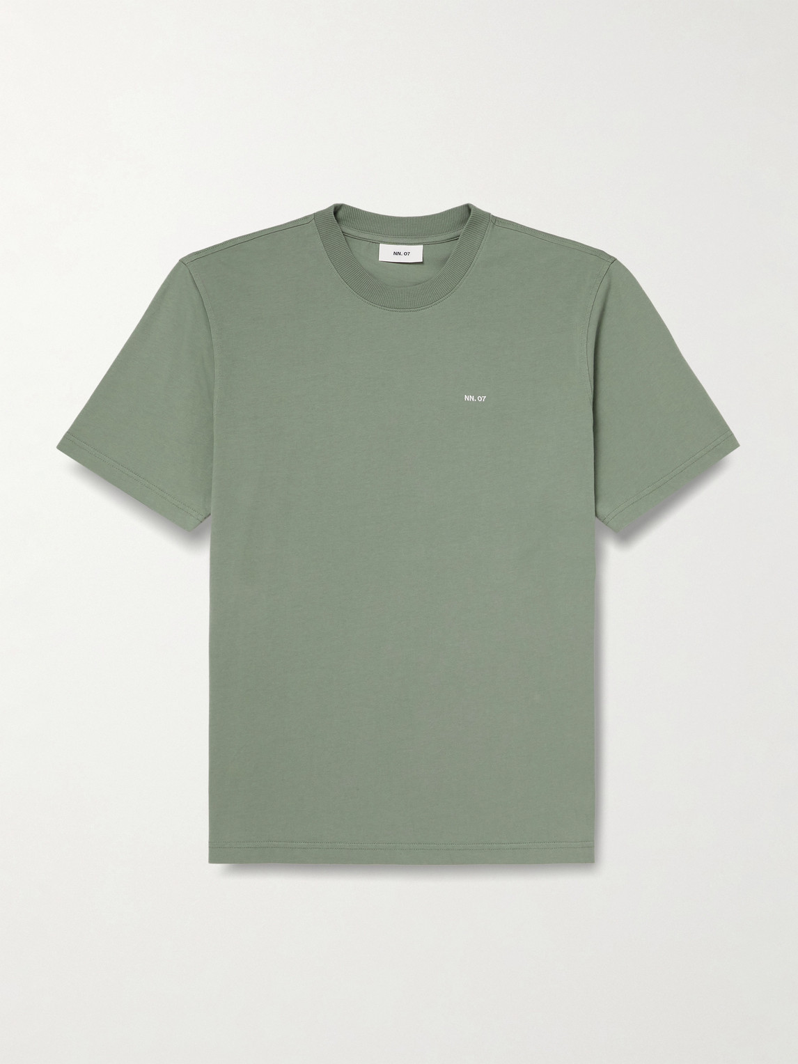 Nn07 Adam 3209 Logo-embroidered Pima Cotton-jersey T-shirt In Green