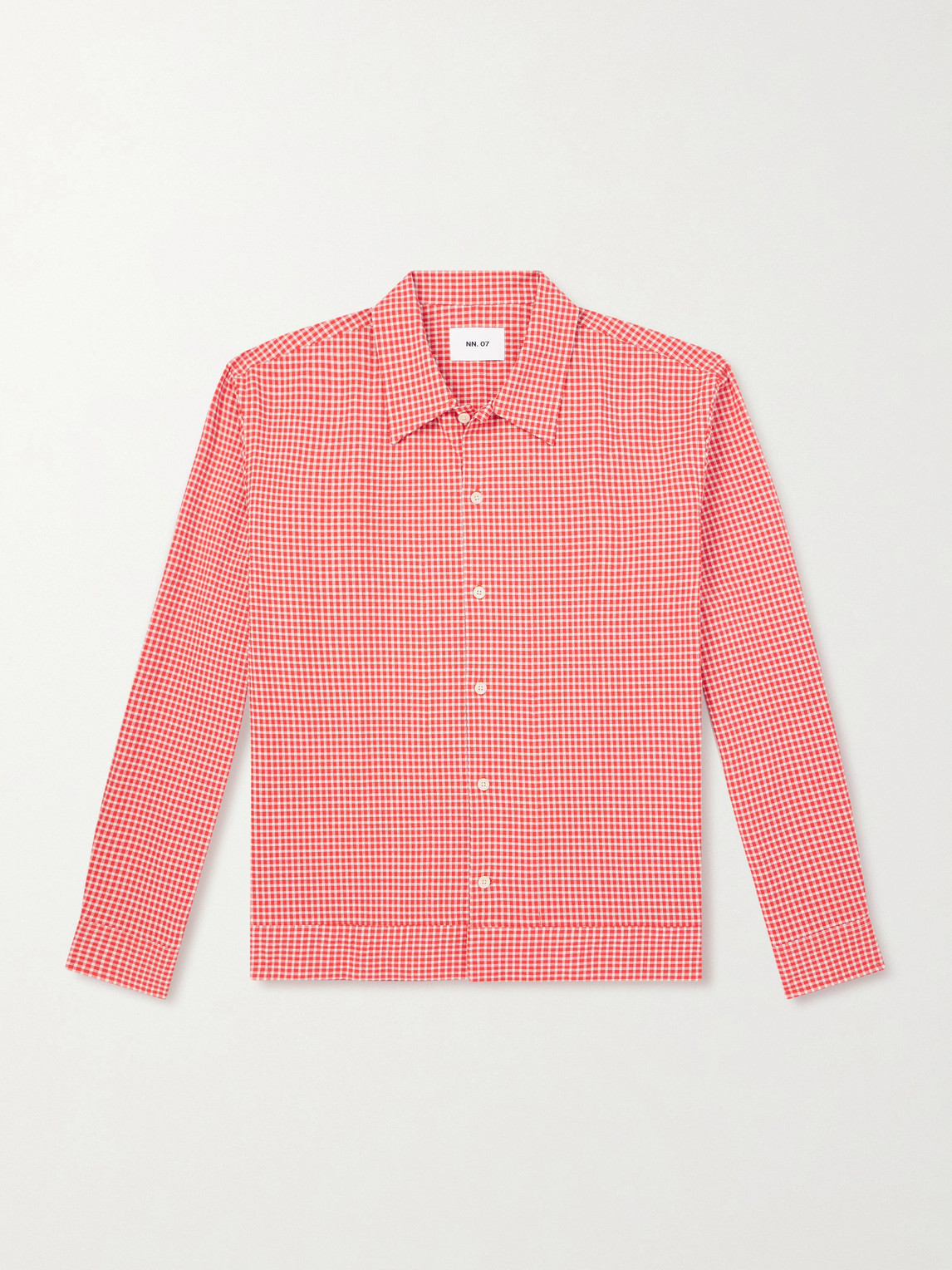 NN07 Reed 50057 Checked Organic Cotton-Blend Seersucker Shirt - Men