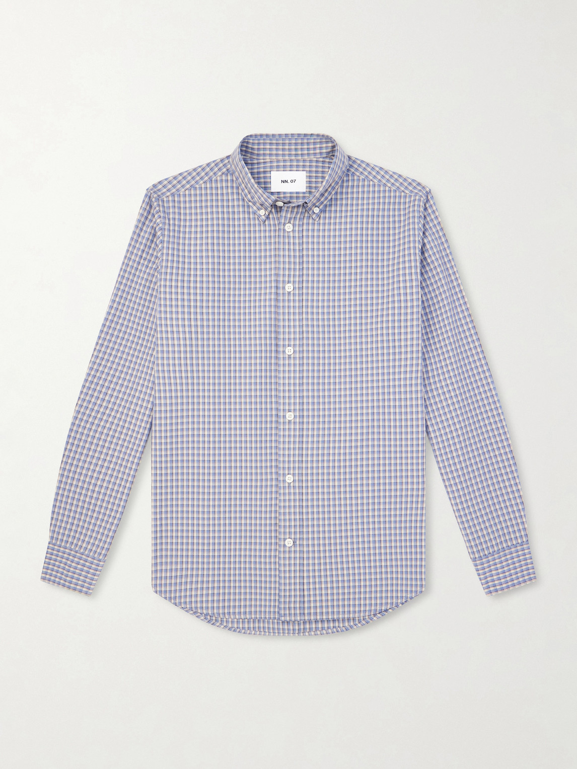 NN07 Colby 50024 Button-Down Collar Checked Cotton Shirt - Men