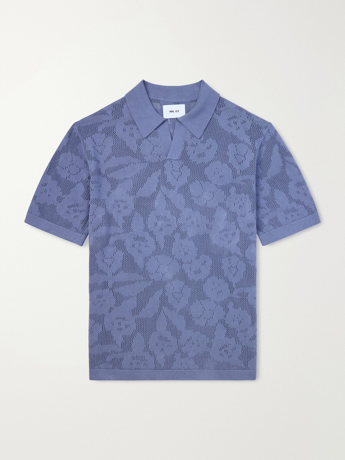 NN07 Ryan Flower 60019 Knitted Cotton Polo Shirten
