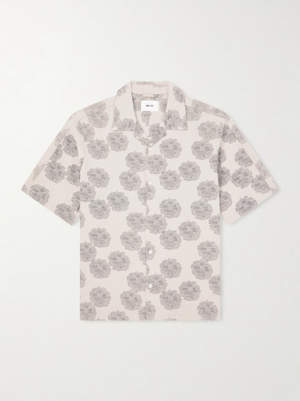 NN07 Ole 5396 Camp-Collar Printed Linen and Cotton-Blend Shirt - Men