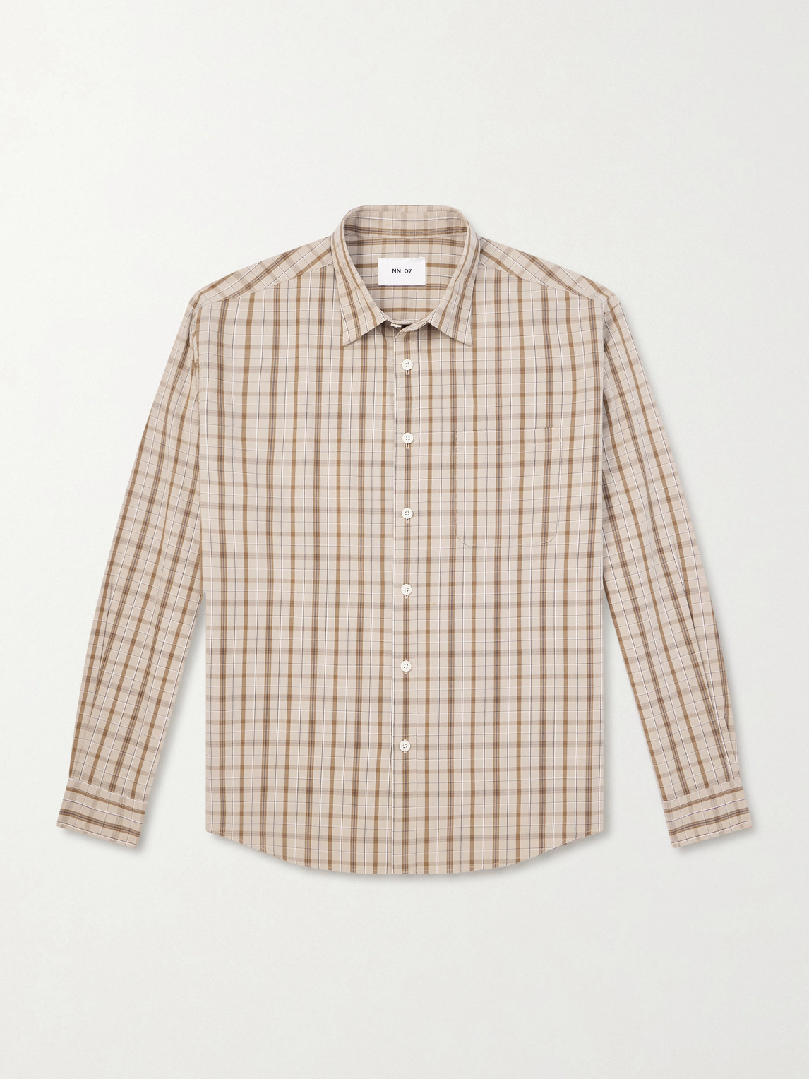 NN07 Deon 50035 Checked Organic Cotton-Poplin Shirten