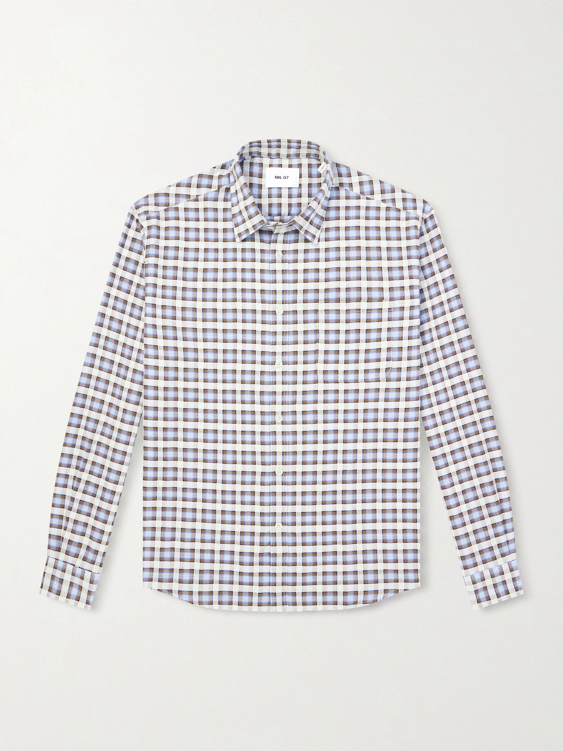 NN07 Deon 50037 Checked Organic Cotton Shirten