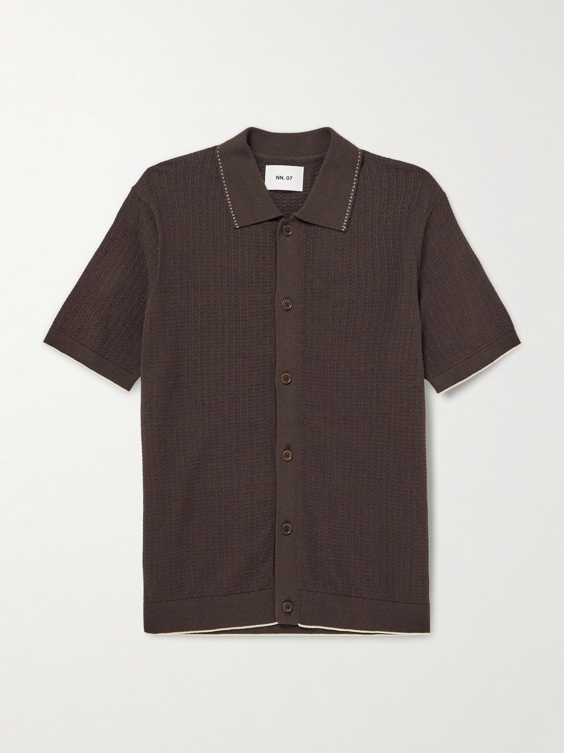 NN07 Nalo 60039 Open-Knit Cotton Shirt - Men