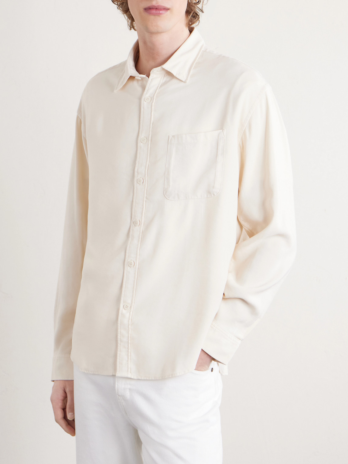  Nn07 - Deon 5027 Lenzing™ Ecovero™-blend Shirt - Men - Neutrals - S 