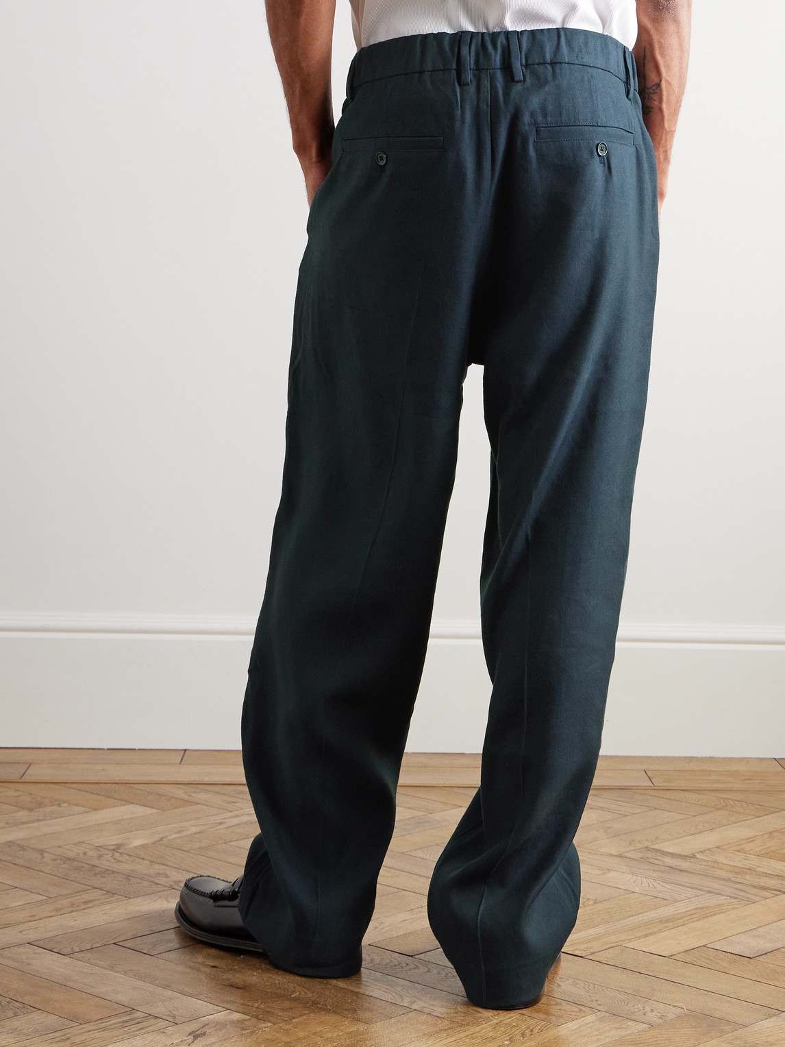  Nn07 - Kay 10037 Straight-leg Pleated Woven Trousers - Men - Blue - Uk/us 28 