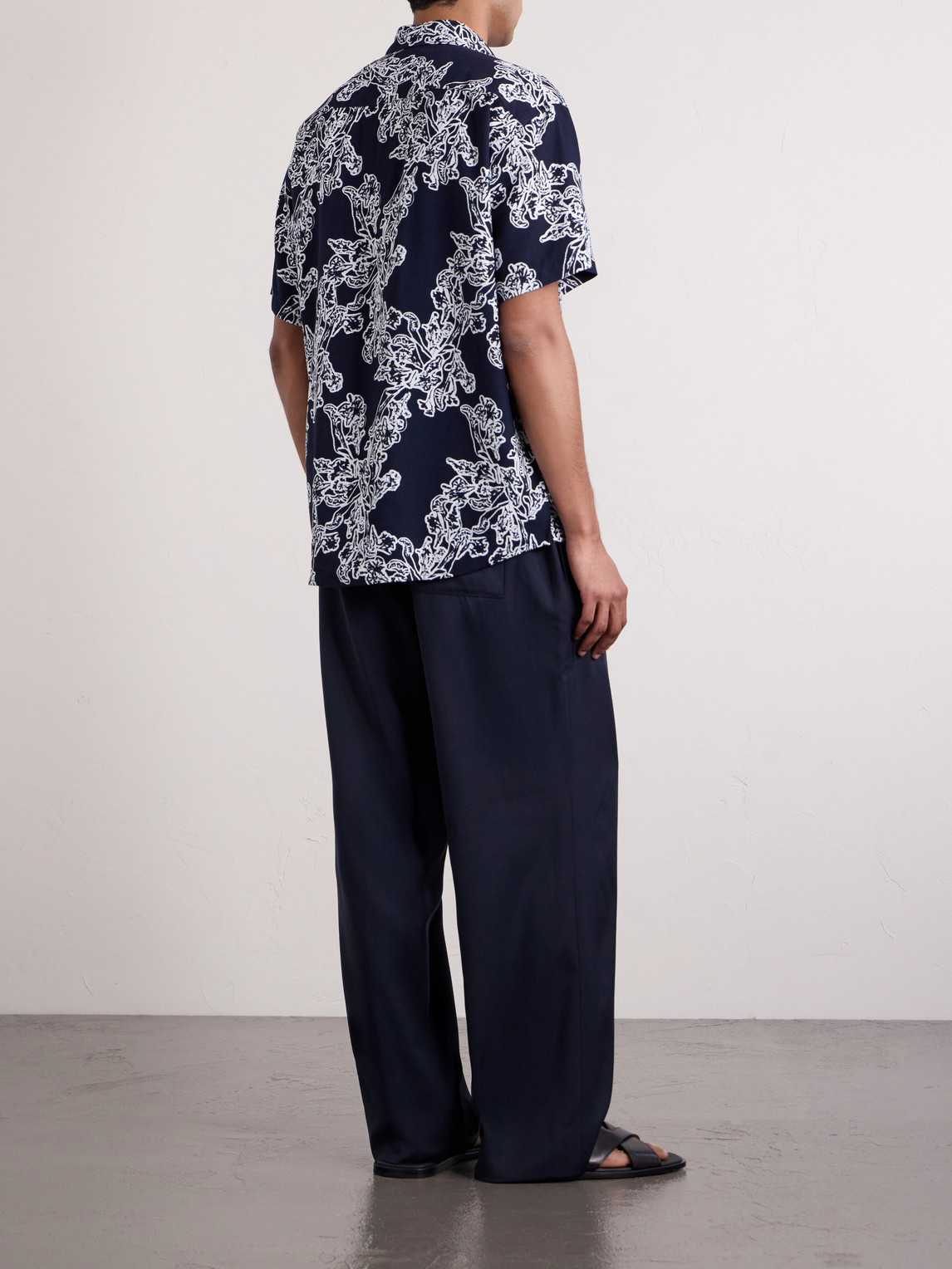  Nn07 - Deon Print 50055 Shirt - Men - Blue - S 