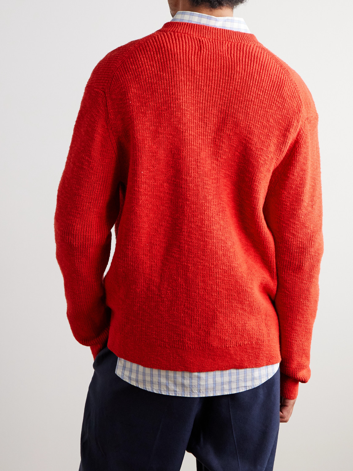  Nn07 - Jasper 60028 Ribbed Organic Cotton Cardigan - Men - Red - L 