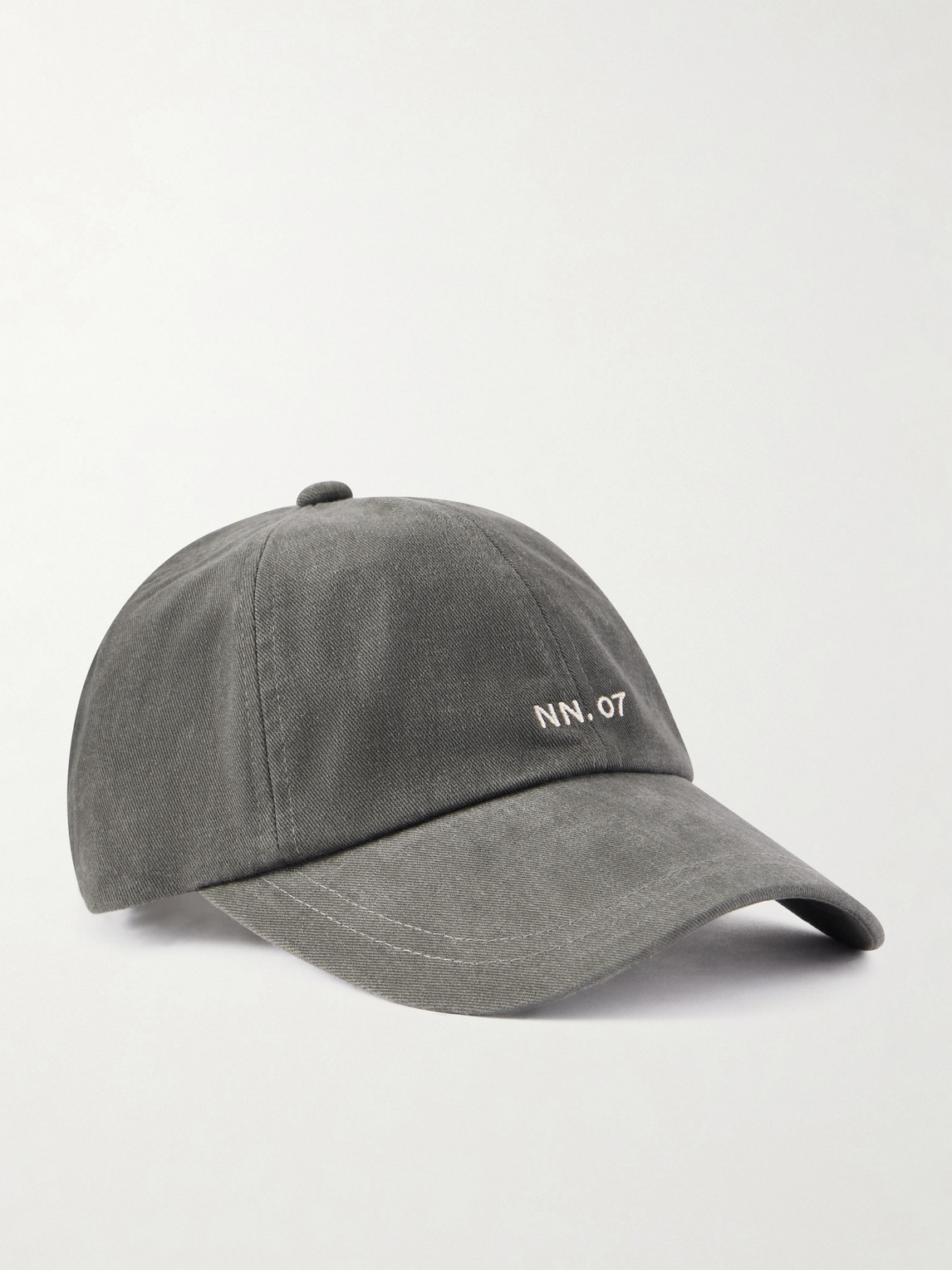 Nn07 Logo-embroidered Cotton-twill Baseball Cap In Brown