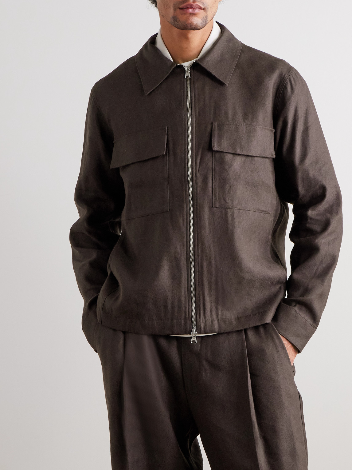  Nn07 - Alban 1808 Lenzing™ Ecovero™ And Linen-blend Jacket - Men - Brown - S 