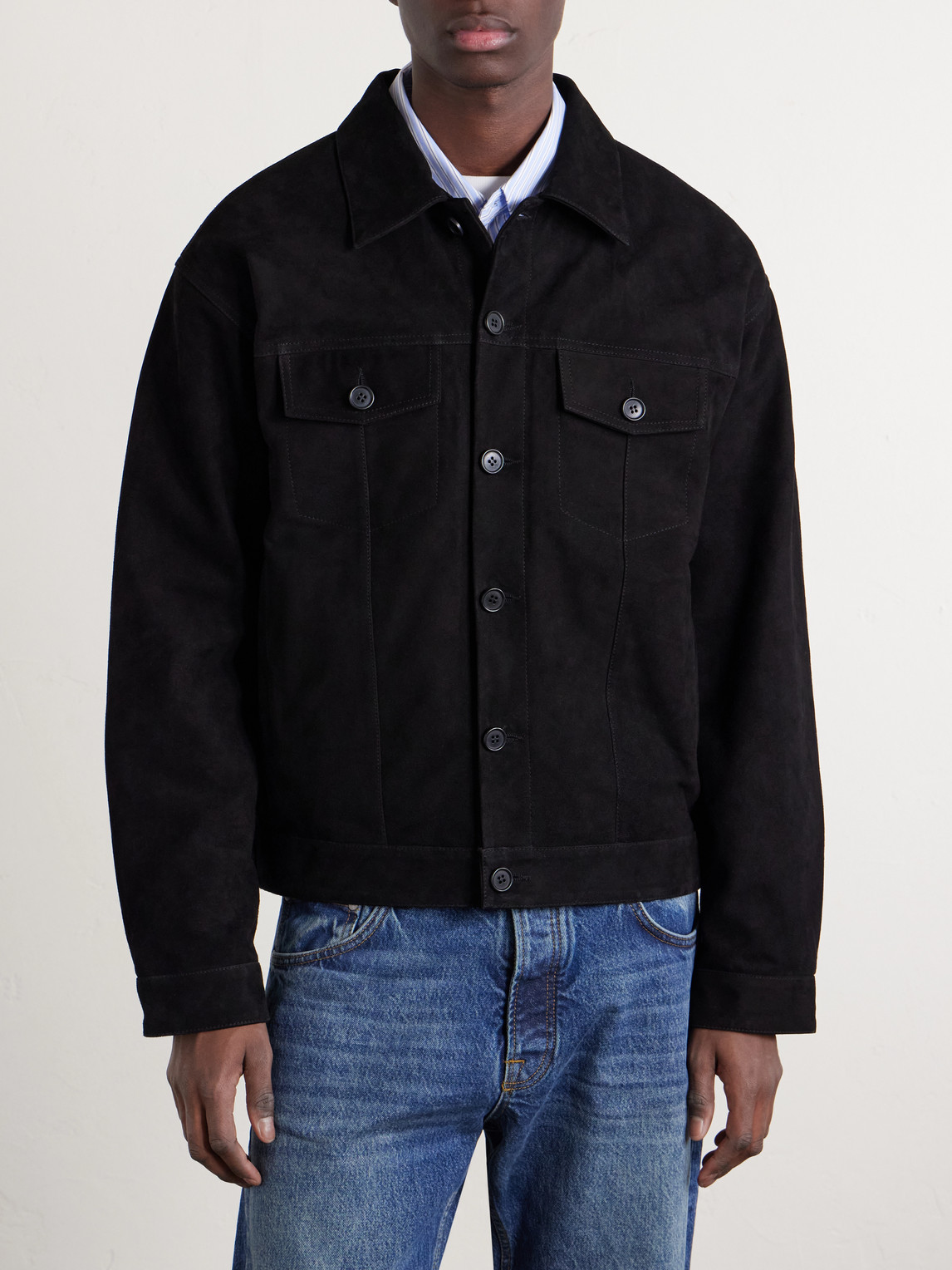  Nn07 - Roy 90031 Suede Jacket - Men - Black - M 